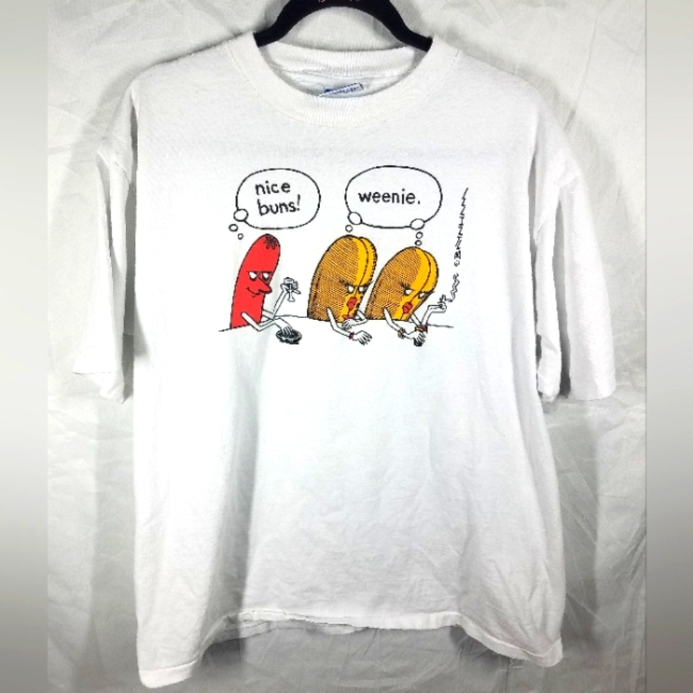 John Baynam Vintage Cartoon T-shirt, XL Crew Neck, Single Stitch